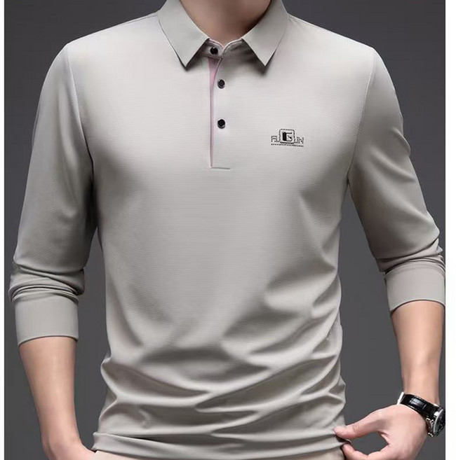 남성 긴팔 카라 티셔츠 가을 남자 기본 티셔츠 솔리드 컬러신상 베이직 무지 긴팔티 통기성 데일리 카라티