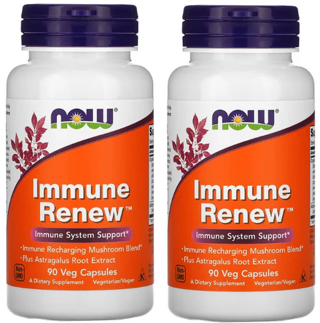 나우푸드 Immune Renew 버섯 추출 동충하초 상황버섯 잎새버섯 영지버섯 90캡슐 2통, 2개, 90정 - 쿠팡