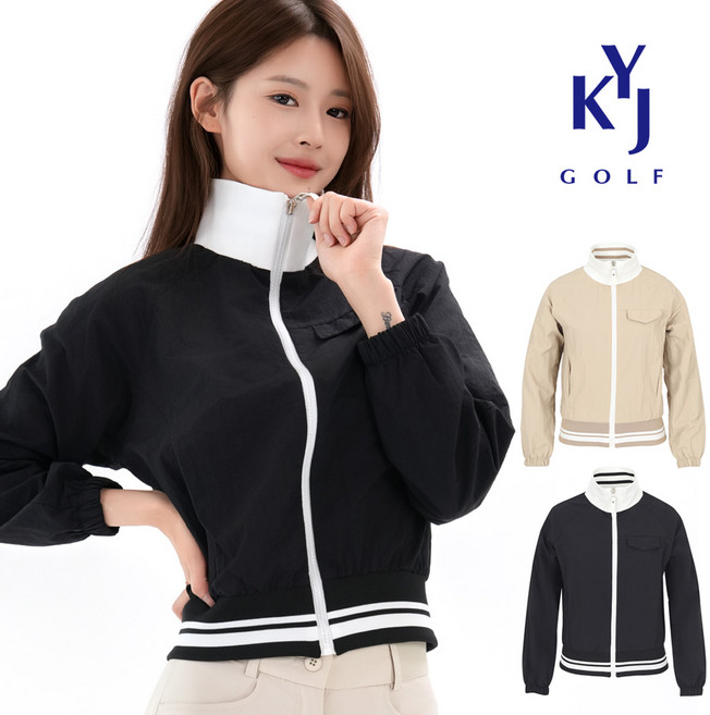[김영주골프] 봄가을 바스락 나일론 집업 여성 바람막이 점퍼 DPSLJP05