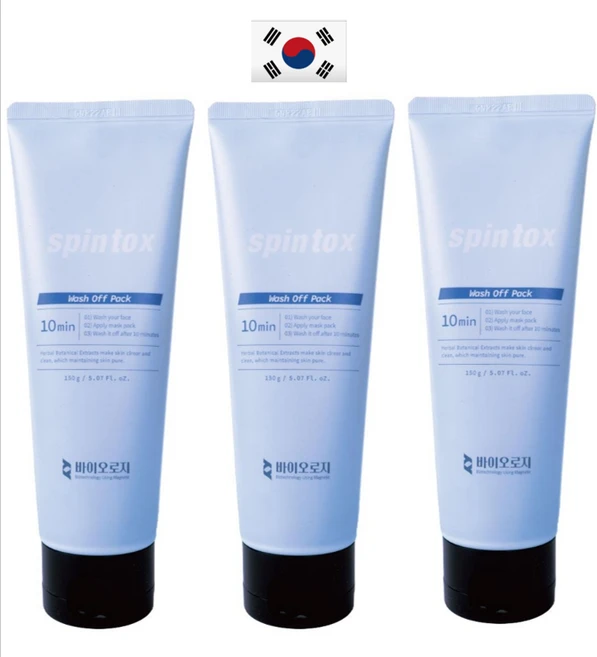 파격 할인(한시적) 스핀톡스 주름 개선 피부 미백 워시오프 리프팅 팩 150g 주름진 피부를 수술없이 얼굴 피부개선 혈액촉진 모공축소 얼굴다이어트 피부미백, 3개 - 쿠팡