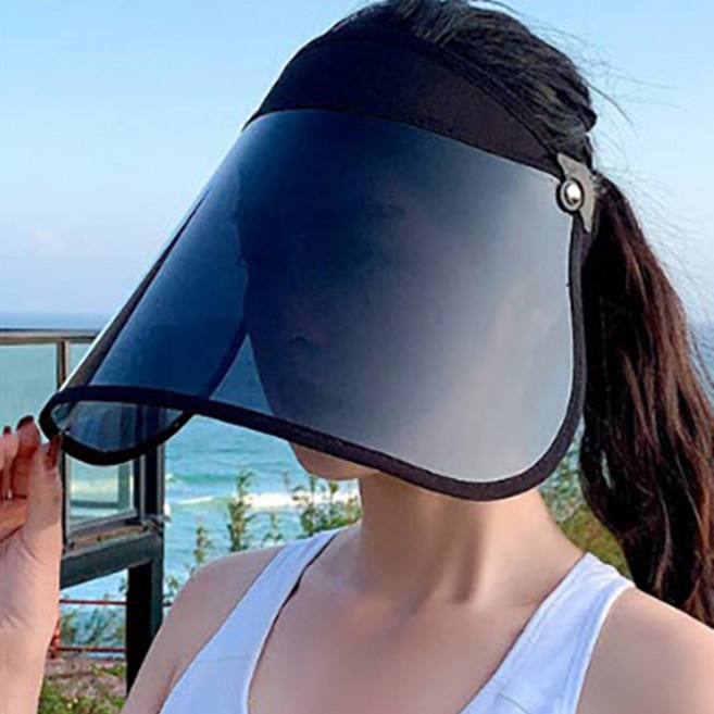 1+1 자외선 UPF50차단 투명썬캡 여름외출 골프 등산 챙넓은 돌돌이썬캡