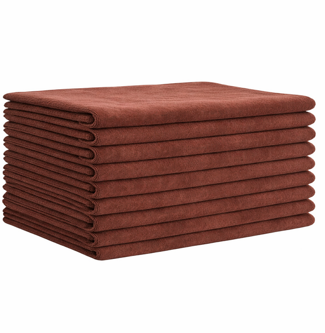 다용도 극세사 업소용 수건 미용타올, 10개, 커피브라운