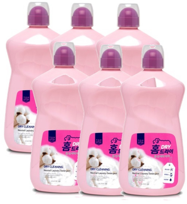 탑스텝 홈드라이 세탁세제 (일반/드럼 겸용) 중성세제, 6개, 1.1L