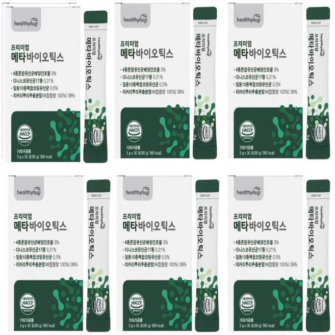 헬씨허그 프리미엄 메타바이오틱스, 90g, 6박스