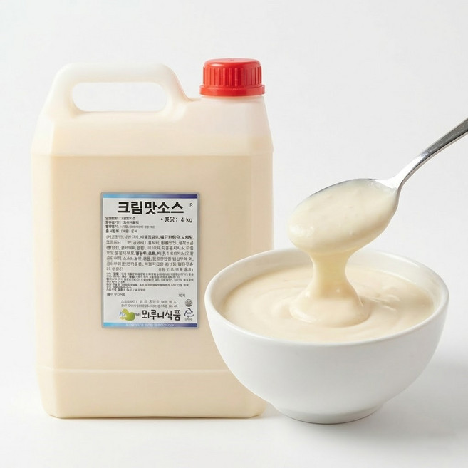 뫼루니 크림맛소스 4kg 크림맛드레싱 치킨소스, 1개