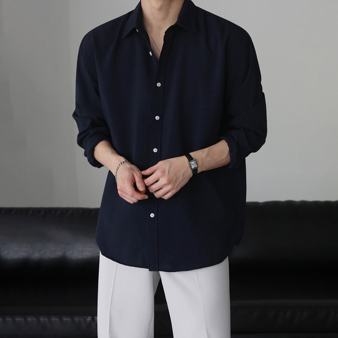 베이직바이블 쿨에어 린넨 여름 오버핏 셔츠 남방(14color)