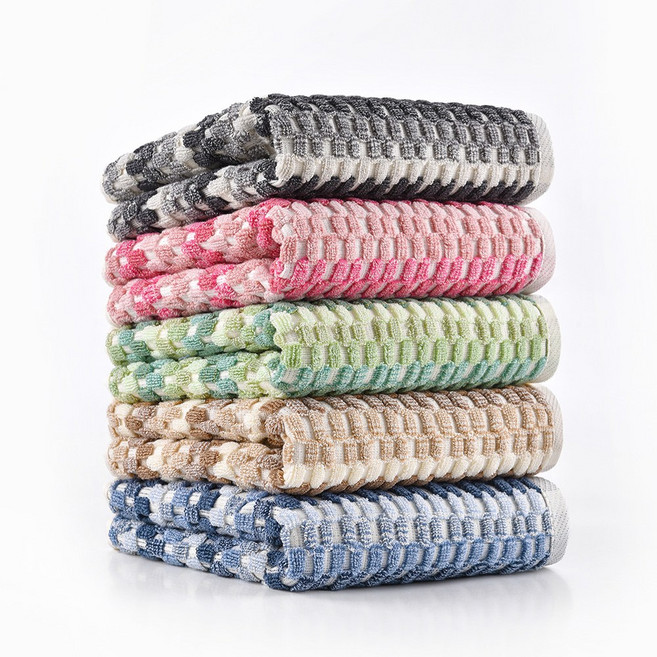 MYNVO 프리미엄 180g 40수 코마사 선염타월 세면 부드러운 호텔 가정용 선물용 데일리 수건 타올 세트, 5개, 혼합