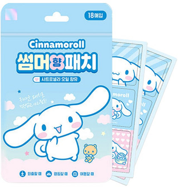 아텍스 산리오 시나모롤 썸머 향 패치 18매입, 3개