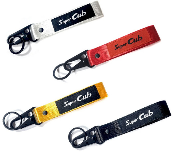 발통마켓 혼다 슈퍼커브 호환용 키홀더 키링 열쇠고리 오토바이 바이크, 블랙, 1개