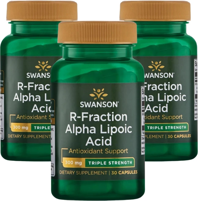 Swanson 3배 강도 R-랙프션 알파리포산 300mg R-Fraction Alpha Lipoic Acid, 3개, 30정 - 쿠팡