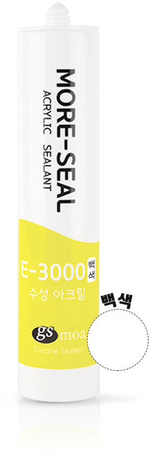 GS모아 E-3000 수성 아크릴 실리콘 백색, 1개