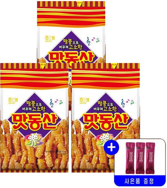 해태 맛동산 341g 대용량 묶음행사+사은품증정, 3개