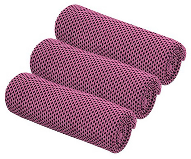 라베코 스포츠 건식 쿨 타월, 핑크, 3개