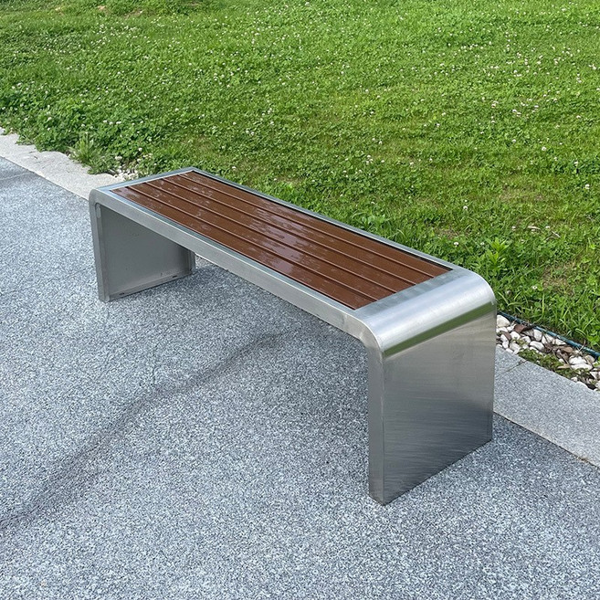 데일리총판 커피색 라운드 평의자 철재 야외벤치 공원벤치 카페 정원 철제, 커피1800(4인용)