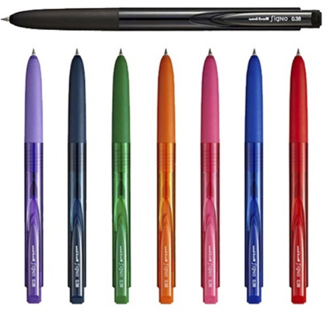 uni 시그노 노크 볼펜 UMN-155 8색 세트, UMN-155N-0.38mm 8색 세트