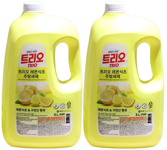 트리오 레몬식초 주방세제 3L 2개