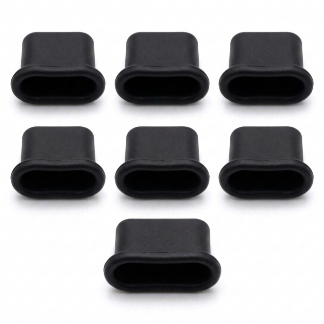 [위너] 실리콘 먼지마개, 7개, C타입, 블랙