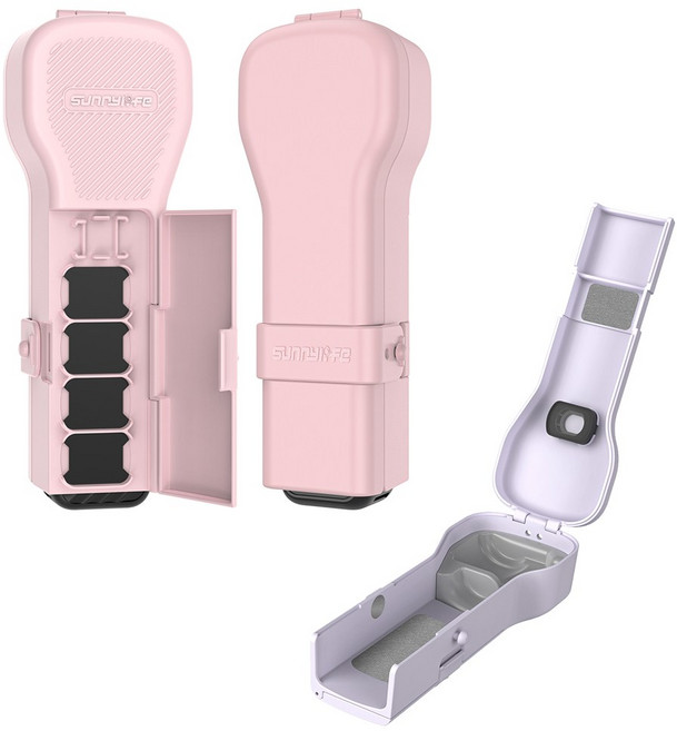 써니라이프 DJI 오즈모 포켓4/3 필터 박스 & 보호케이스/짐벌카메라 액세서리, 핑크, 필터박스&보호케이스/OP4-K189
