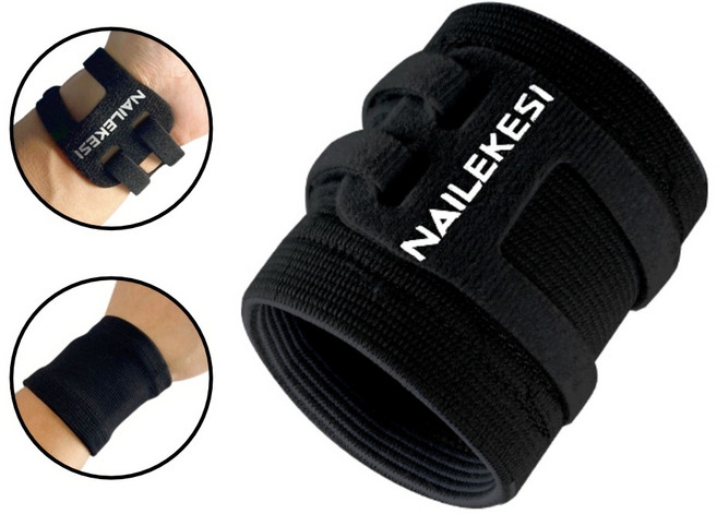 초슬림 TFCC 2중 압박 손목보호대 프리미엄 보호대 지지자, 블랙, 2개