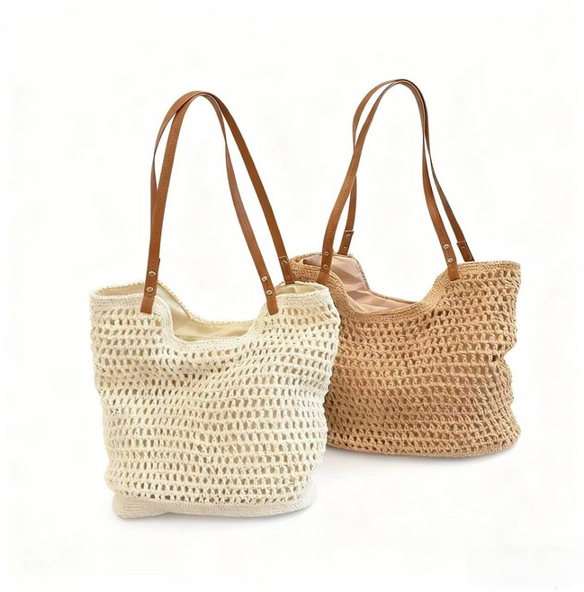 YAPOGI 간편 데일리 그물 니트 숄더 뜨개가방