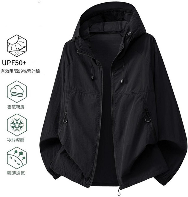 輕量感高倍防曬衣 UPF50+ 抗菌透氣 抗油防污潑水
