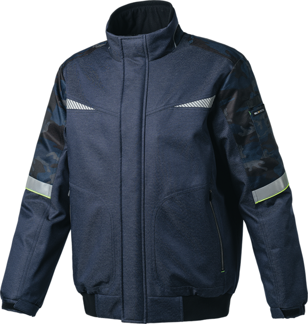 WILLBE 윌비 PR712 카모 데님 라이크 블루종 패딩 점퍼