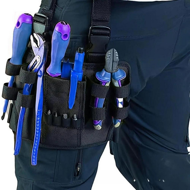 허벅지 도구 주머니 휴대용 포켓 보관 허리 가방 기본 유지 보수 목수 다리 주변, 1개