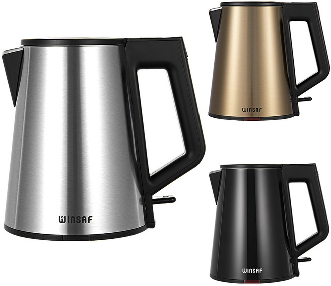 윈세프 커피포트 WTK-1008 0.8L 전기포트 커피포트 윈텍 신혼가전, WTK-1008S 실버