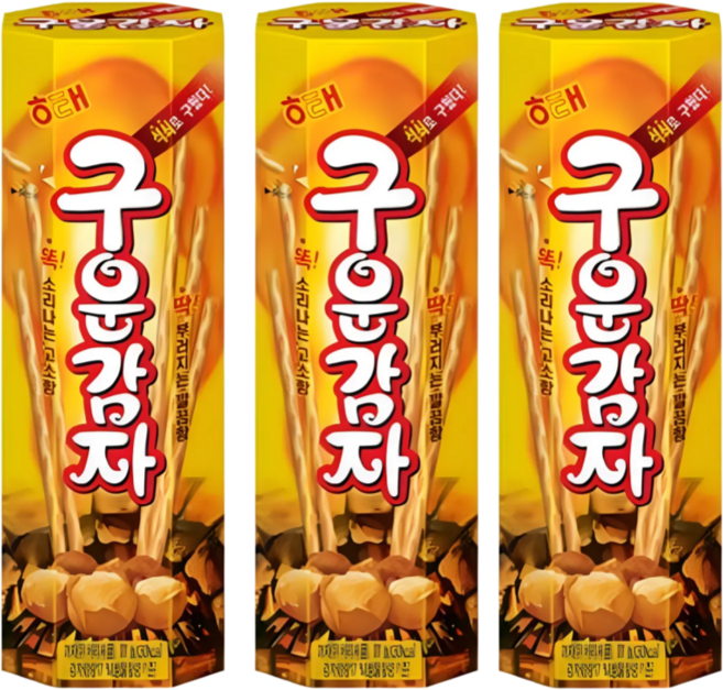 해태제과 구운감자, 27g, 3개