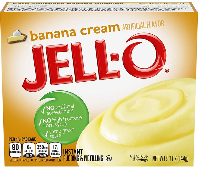 젤오 인스턴트 푸딩 & 파이 필링 바나나 크림, 144g, 1개