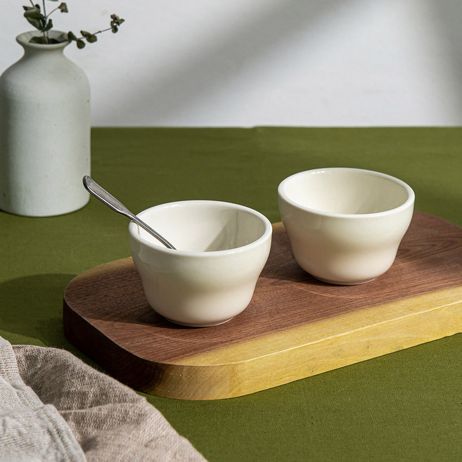 시라쿠스 뉴욕 킹스인 디저트 플레이팅 그릇 미니볼, 화이트(백지), 2개