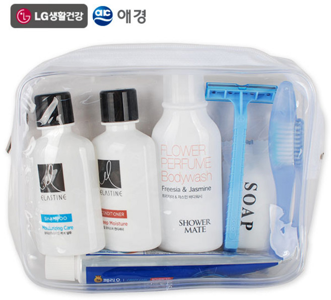 LG생활건강 여행용세트 휴대용세면도구세트 여행용파우치