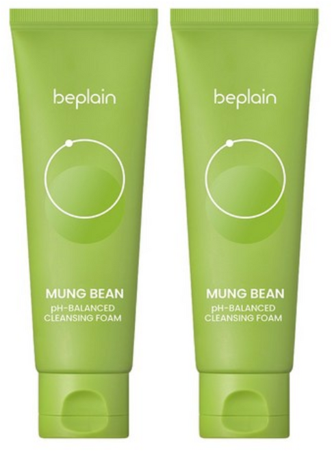 [비건뷰티] 비플레인 녹두 약산성 클렌징폼, 80ml, 4개