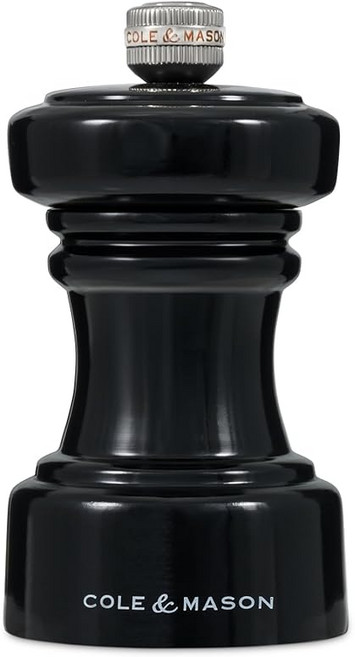 콜 메이슨 COLEMASON 솔트 밀 소금 조미료 넣기 손으로 갈기 수동 목재 호크스톤 10.4 cm 블랙 맛에 영향을 주기 어렵다 세라믹 블레이드