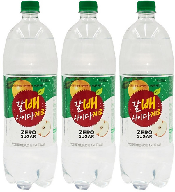 갈배사이다 제로, 1.5L, 3개