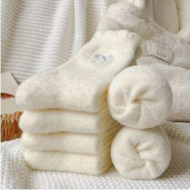 리본 따수미 털빠짐없는 무압박 수면양말 3종 1set