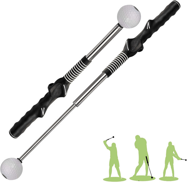 Retractable 골프 스윙 연습기 그립 트레이너 실내 훈련 보조 도구, 1개, 혼합색상