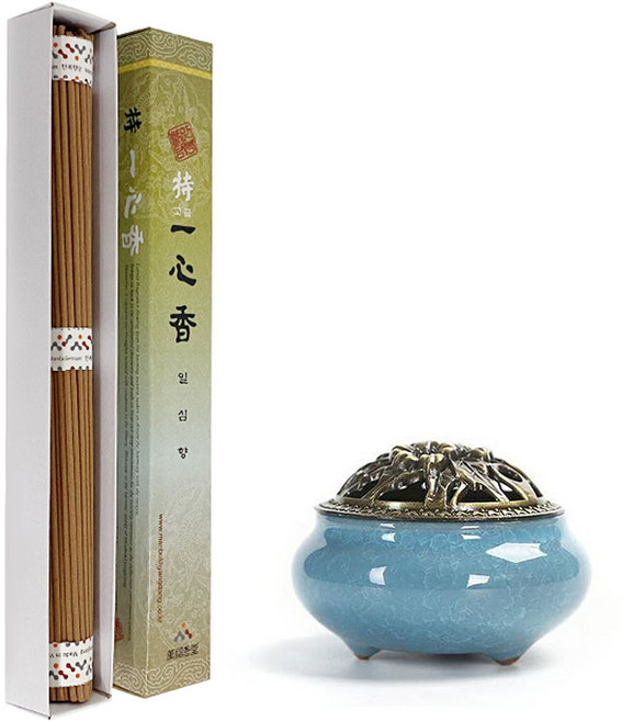 일심향 제사 향초 양초 만복향당 제수향+향로, 1세트