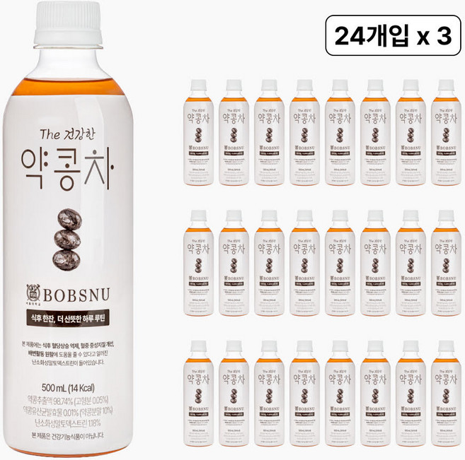 The 건강한 약콩차 (500ml x 72개), 단품, 500ml