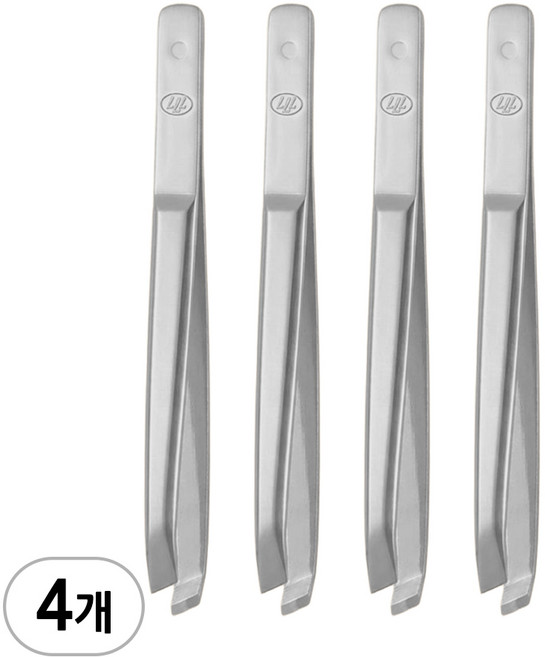 쓰리세븐 777 족집게 실버 T-533SC 소형 쪽집게 눈썹정리 쪽집개 제모 잔털 새치뽑기 핀셋, 4개