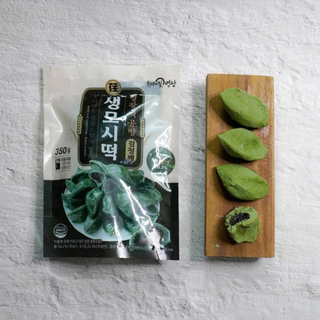 [더조은] 영광 생모시떡 모시송편 (동부기피+검정깨) 3봉+3봉, 없음, 350g