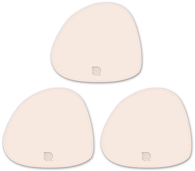 레더스 가죽 티코스터 컵받침, 베이지, 1개