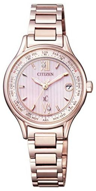 시티즌 손목시계 크로스시 EC116461W 에코드라이브 전파시계 Titania Line Happy Flight 시리즈 KOSEESPRIQUE 콜라보 한정모델 레이디스