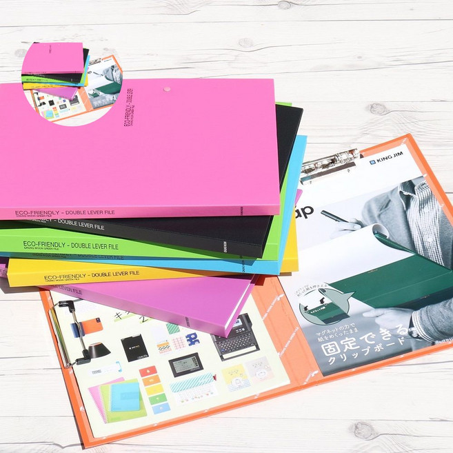 청운 eco Friendly 합지 더블 레버화일/클립보드 5개, 본상품선택