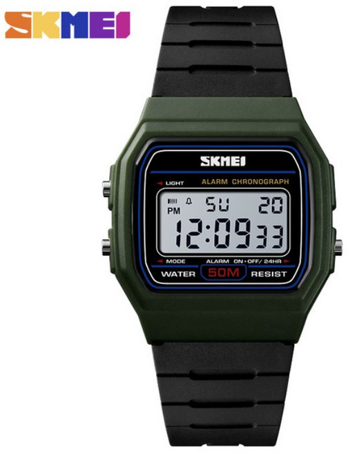 SKMEI 簡約時尚運動電子錶 50米防水 鬧鐘計時功能