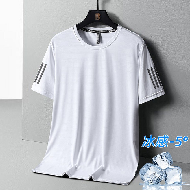 運動速乾衣 運動排汗衫 冰絲速乾衣 圓領短袖上衣 涼感T恤