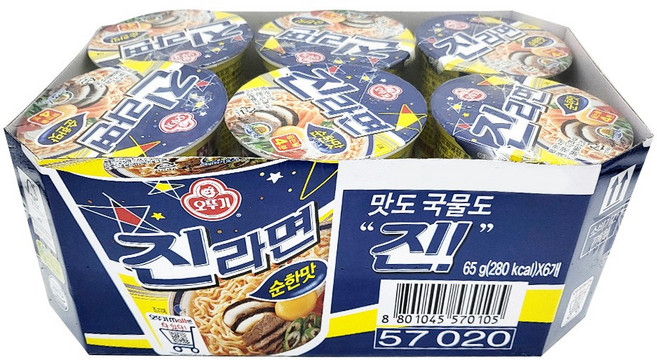오뚜기 진라면소컵(순) 65g 6입, 1개