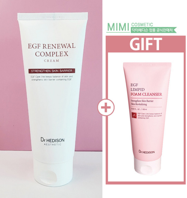 닥터헤디슨 (폼클렌저 증정) EGF 리뉴얼 콤플렉스 크림 200ml 대용량 피부장벽강화, 1개