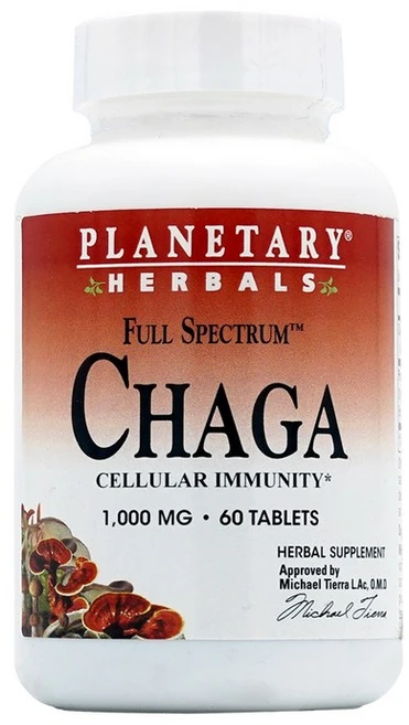 플래니터리허벌 전체 스펙트럼 차가버섯 1 000mg 60캡슐 미국 해외 직구 항산화, 1개, 60정 - 쿠팡