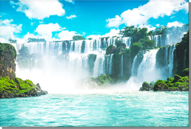 돈 들어오는 명당도 폭포 인테리어 액자 풍경 그림 풍수지리 물그림액자, 04.이과수폭포 2, 03.가로형 10호 60x40cm